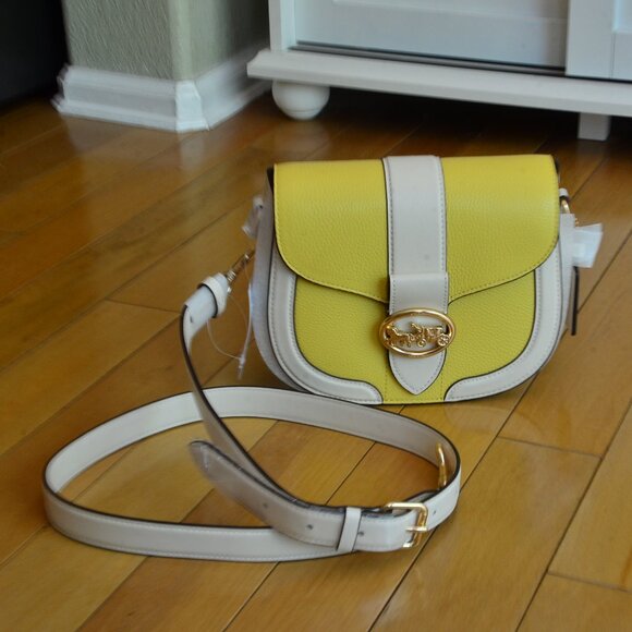 Coach C8296 Georgie Saddle Bag In Colorblock - Picture 1 of 8